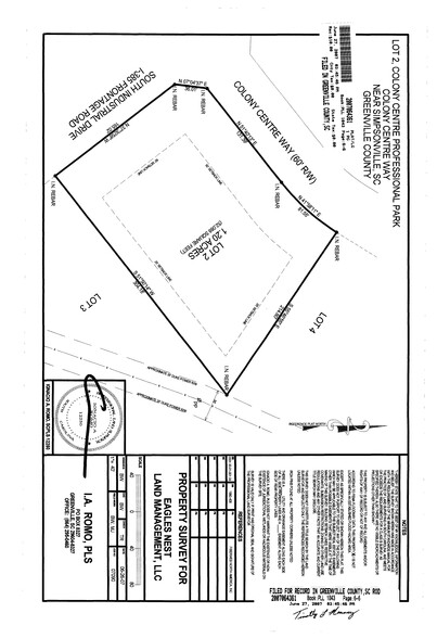 2 Colony Centre Way, Simpsonville, SC en venta - Plano del sitio - Imagen 2 de 2