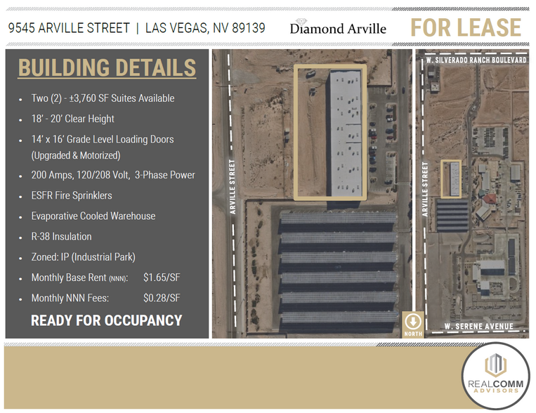 9545 Arville St, Las Vegas, NV en alquiler - Foto del edificio - Imagen 2 de 7