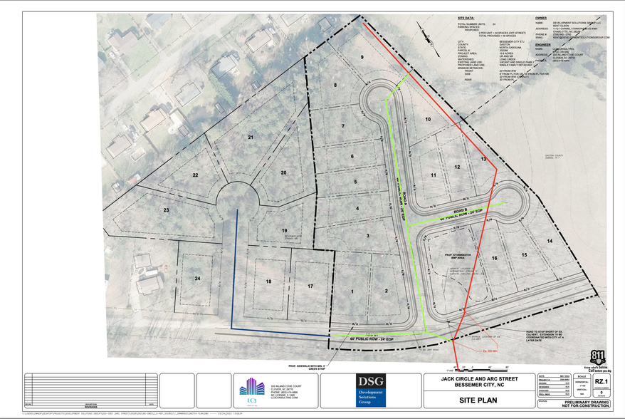 0 Arc St, Bessemer City, NC en venta - Plano del sitio - Imagen 1 de 1