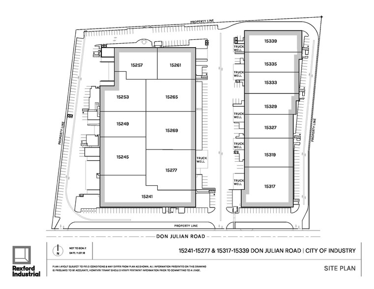 15317-15339 E Don Julian Rd, City Of Industry, CA en alquiler - Plano del sitio - Imagen 3 de 3