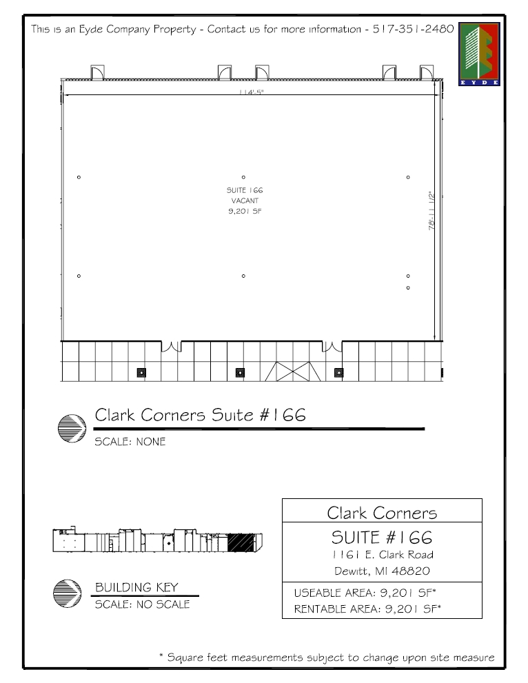 1161 E Clark Rd, Dewitt, MI en alquiler Plano de la planta- Imagen 1 de 1