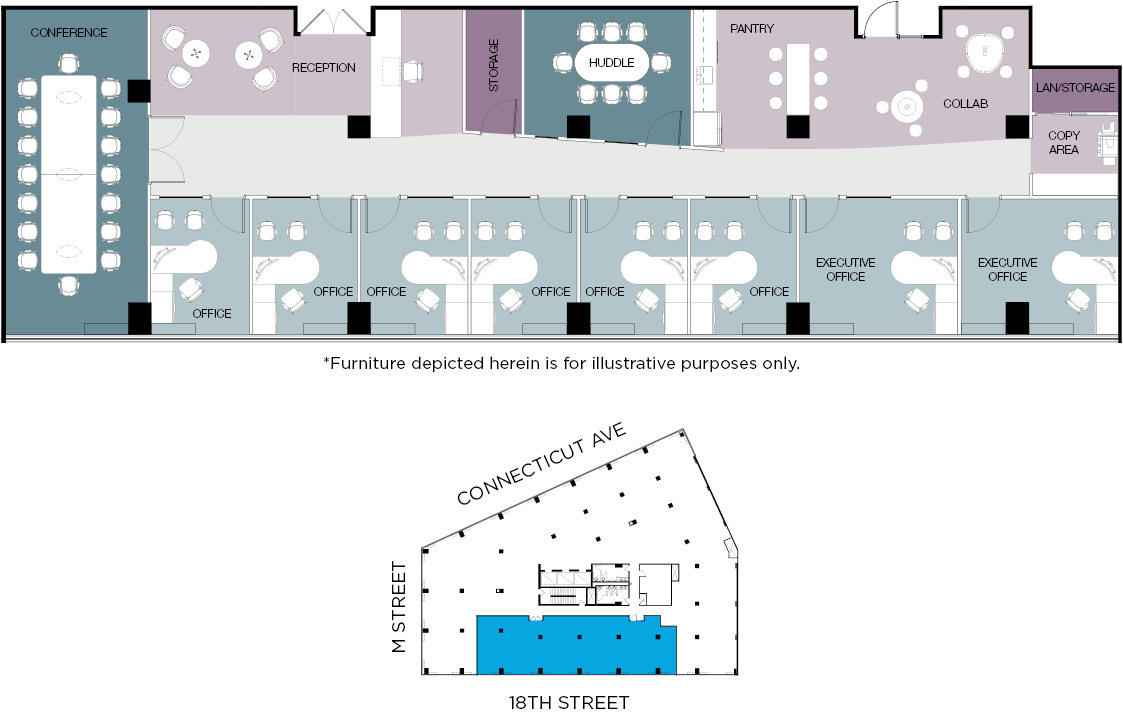 1150 Connecticut Ave NW, Washington, DC en alquiler Plano de la planta- Imagen 1 de 1