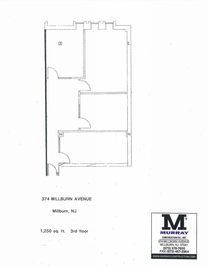 374 Millburn Ave, Millburn, NJ en alquiler Plano de la planta- Imagen 1 de 1