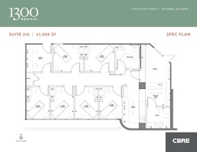 1300 N 12th St, Phoenix, AZ en alquiler Plano de la planta- Imagen 1 de 1