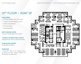 4710 Kingsway, Burnaby, BC en alquiler Plano de la planta- Imagen 1 de 1