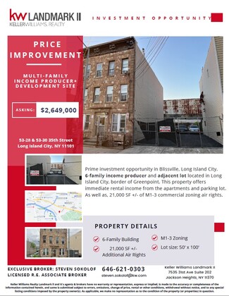 Más detalles para LIC Multi-Family + Development Site – en venta, Long Island City, NY