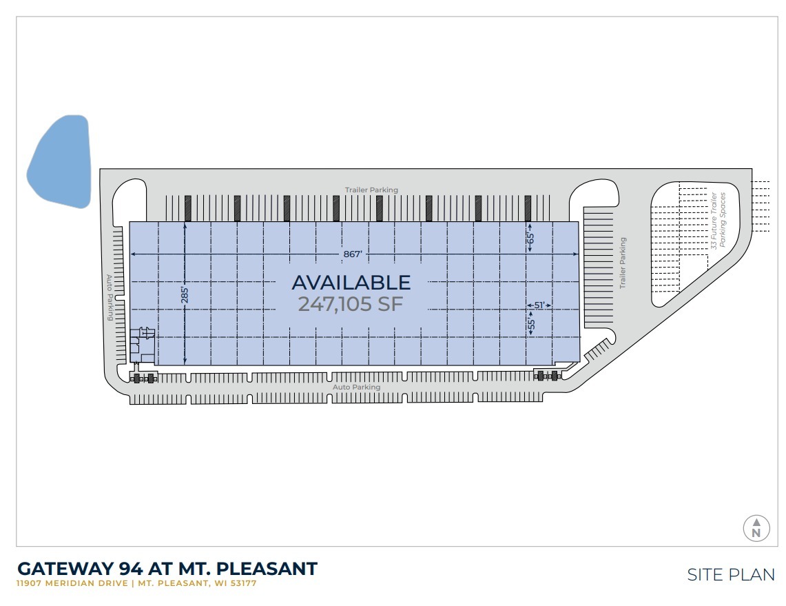 11907 Meridian Dr, Mount Pleasant, WI en alquiler Plano de la planta- Imagen 1 de 2