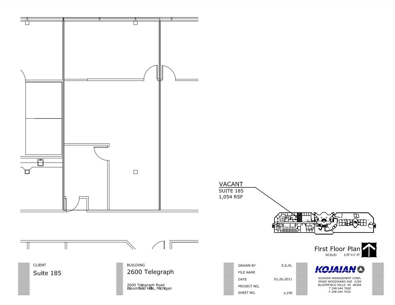 2600 S Telegraph Rd, Bloomfield Hills, MI en alquiler Plano de la planta- Imagen 1 de 5