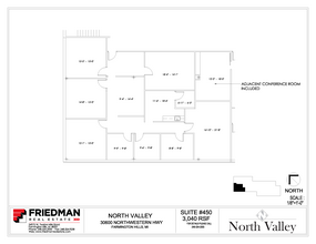 30500 Northwestern Hwy, Farmington Hills, MI en alquiler Plano de la planta- Imagen 1 de 2