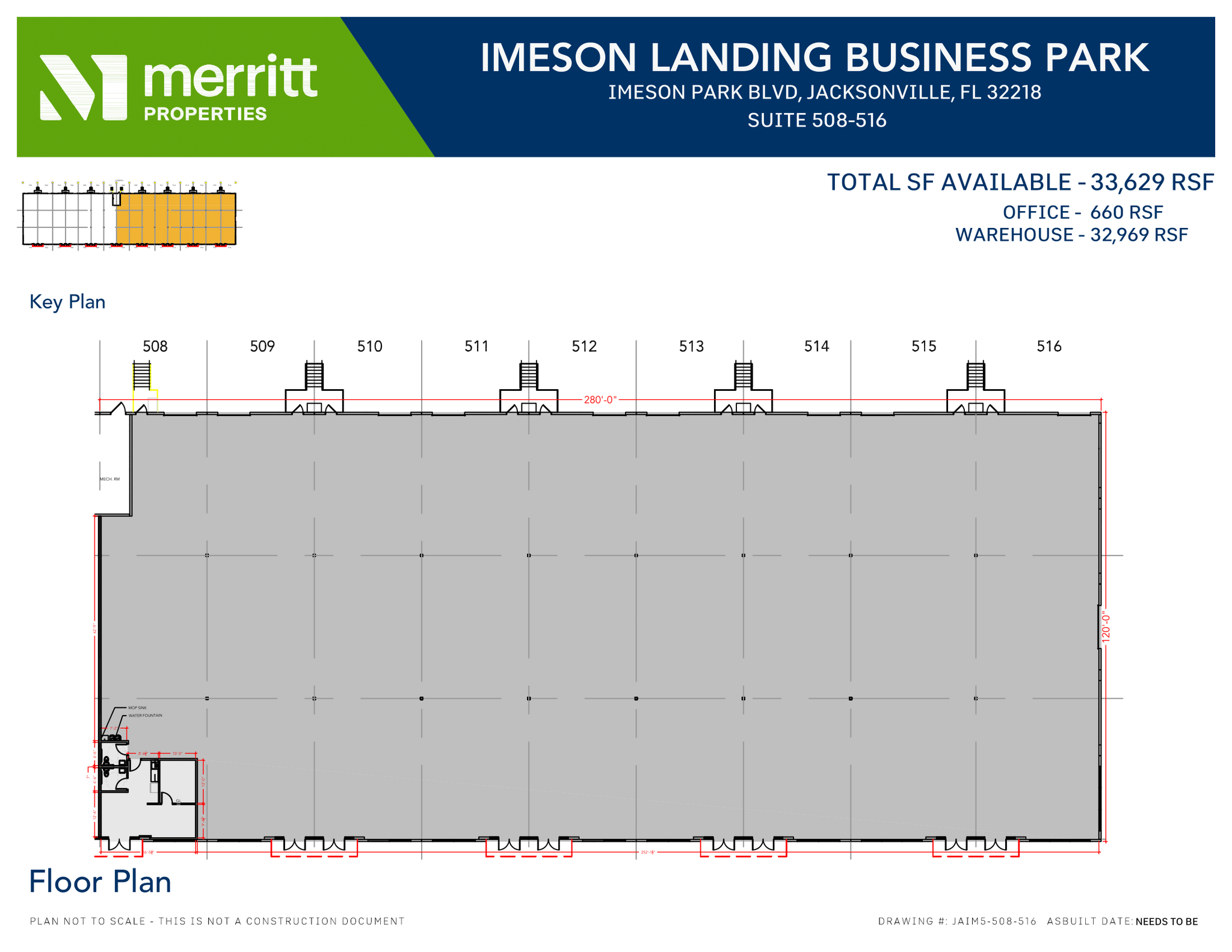 1250 Imeson Park Blvd, Jacksonville, FL en alquiler Plano de la planta- Imagen 1 de 2