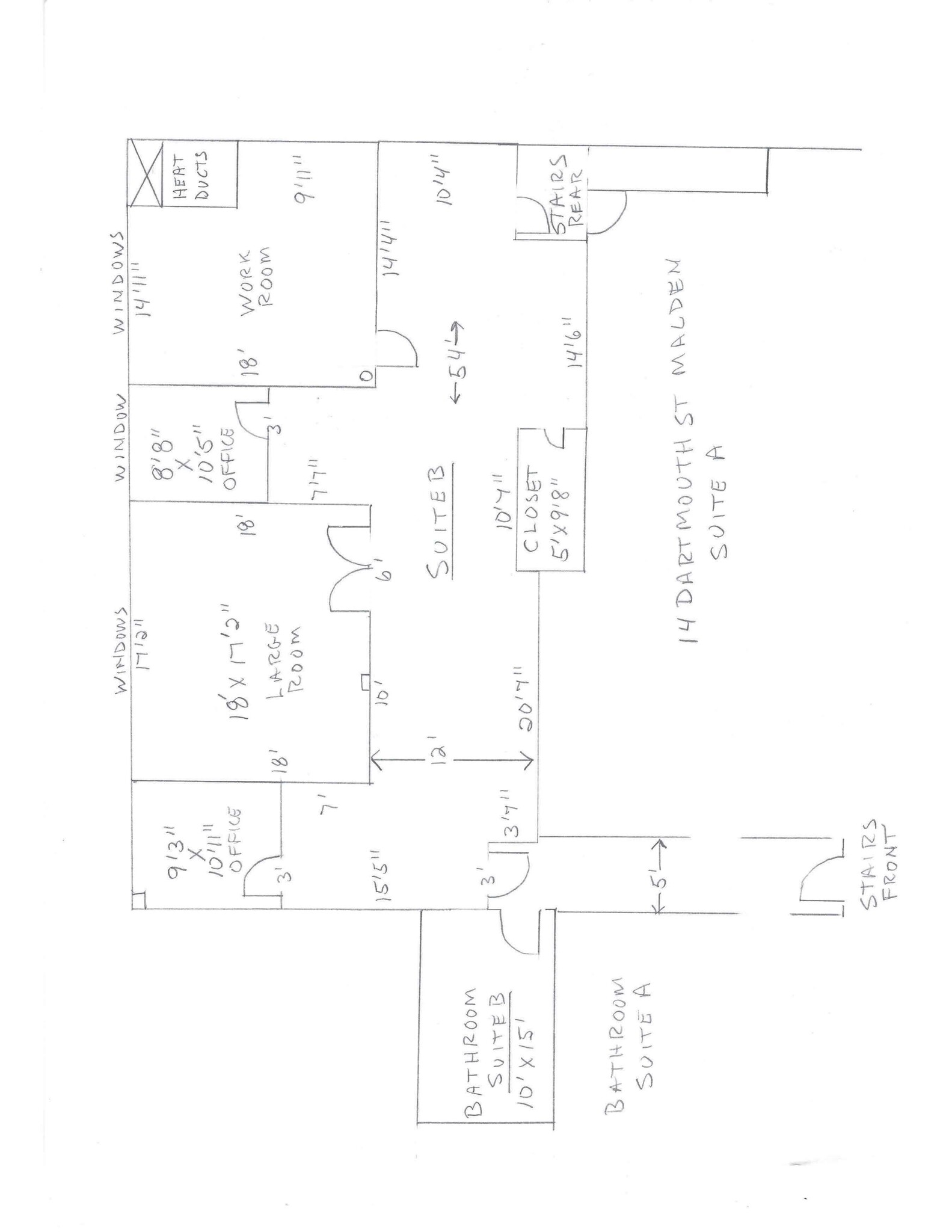 14 Dartmouth St, Malden, MA en alquiler Plano del sitio- Imagen 1 de 2