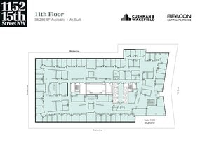 1152 15th St NW, Washington, DC en alquiler Plano de la planta- Imagen 1 de 3