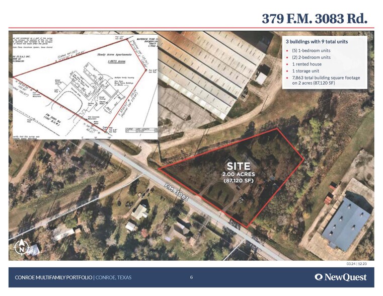 379 FM 3083 Rd, Conroe, TX en venta - Plano del sitio - Imagen 2 de 4