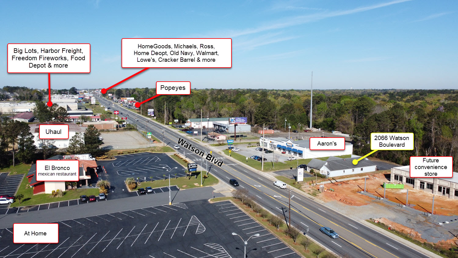 2066 Watson Blvd, Warner Robins, GA en venta Foto del edificio- Imagen 1 de 6