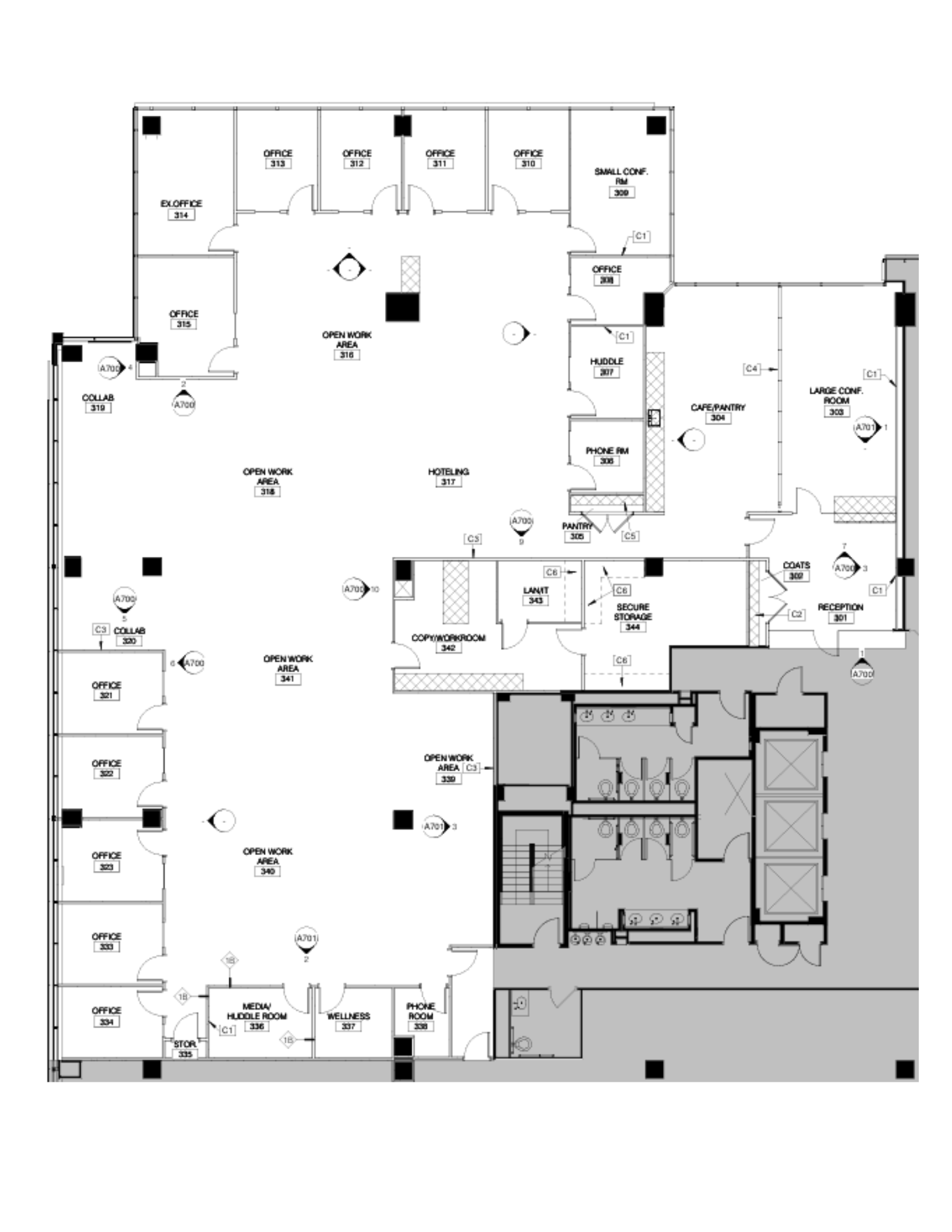 1400 Crystal Dr, Arlington, VA en alquiler Plano de la planta- Imagen 1 de 17