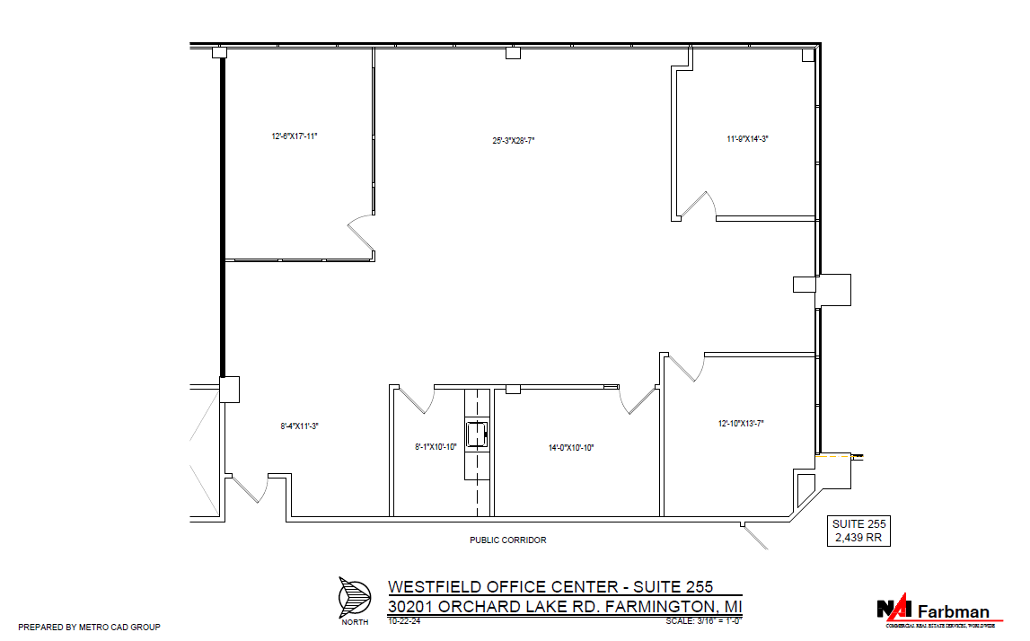 30201 Orchard Lake Rd, Farmington Hills, MI en alquiler Plano de la planta- Imagen 1 de 1