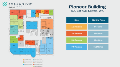 600 1st Ave, Seattle, WA en alquiler Plano de la planta- Imagen 1 de 4