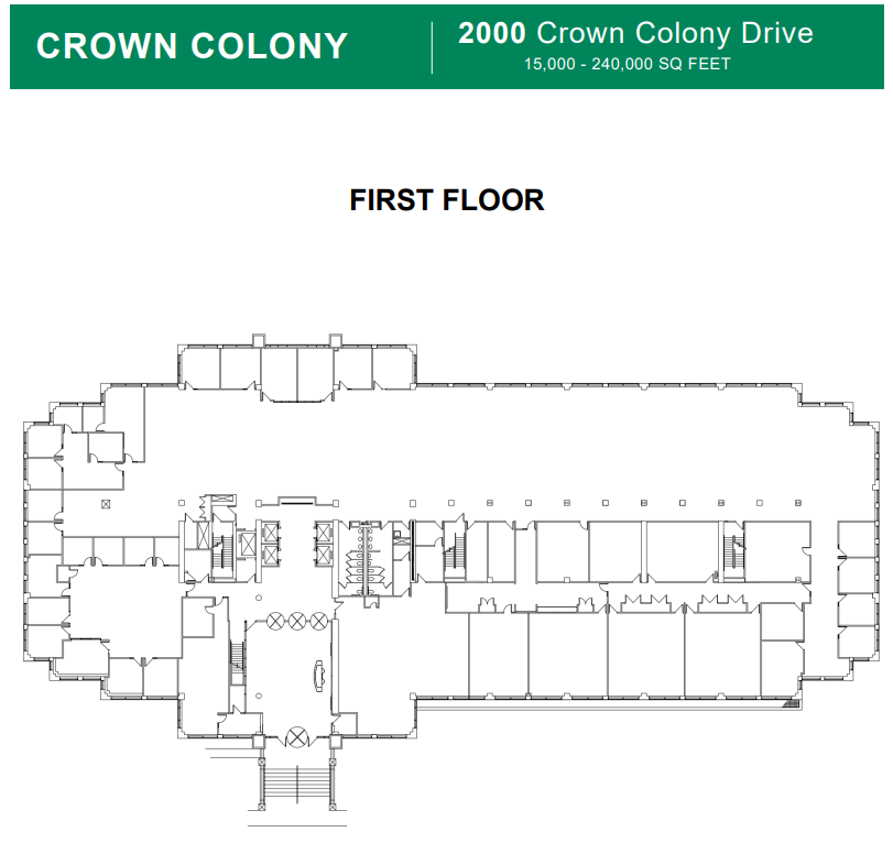 2000 Crown Colony Dr, Quincy, MA en alquiler Plano de la planta- Imagen 1 de 1