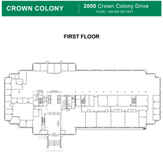 2000 Crown Colony Dr, Quincy, MA en alquiler Plano de la planta- Imagen 1 de 1