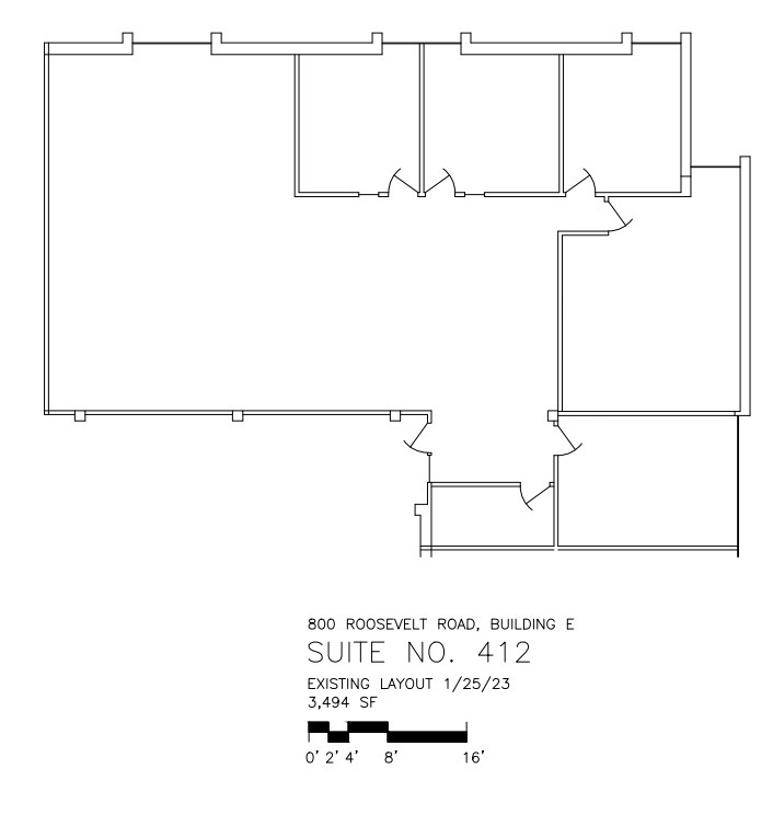 800 Roosevelt Rd, Glen Ellyn, IL en alquiler Plano de la planta- Imagen 1 de 1