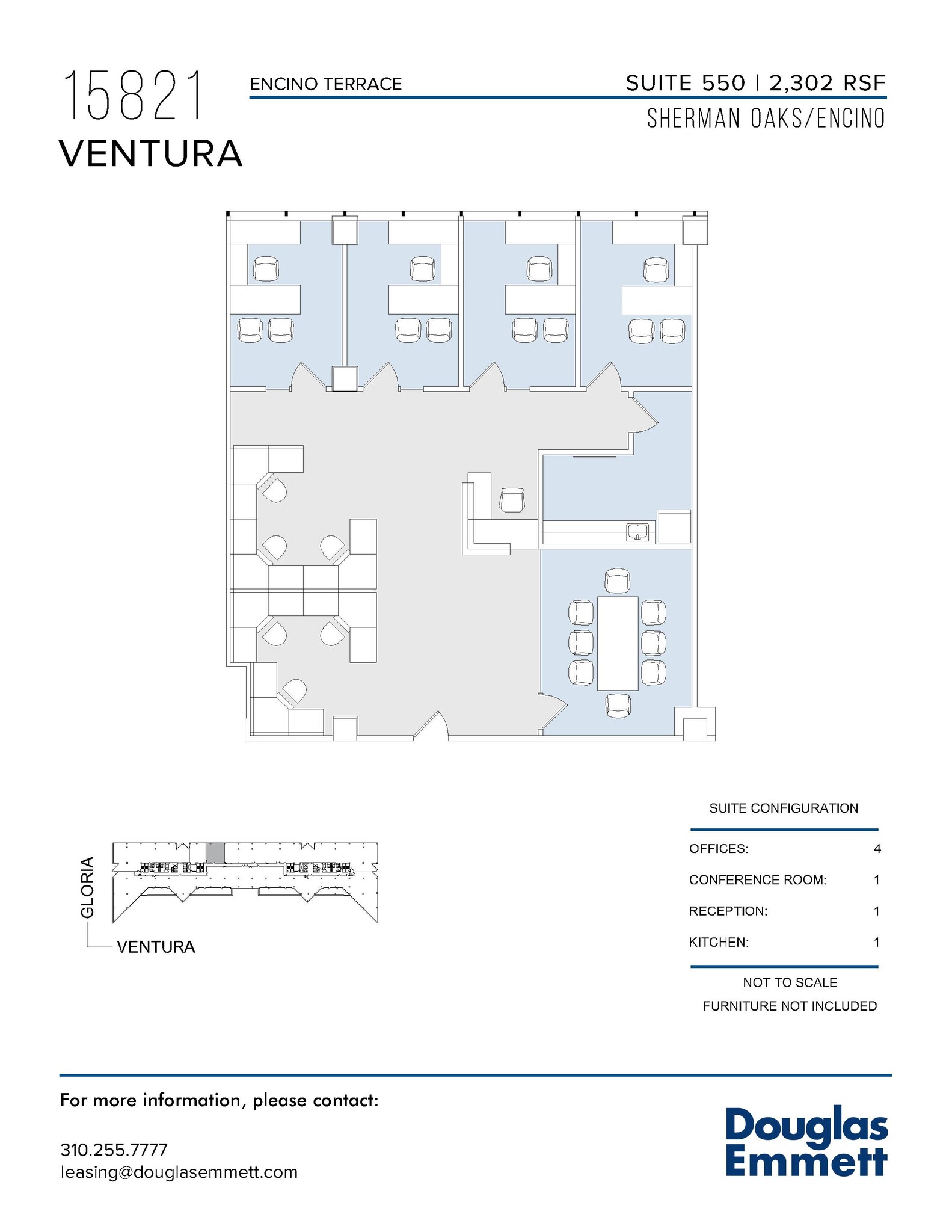 15821 Ventura Blvd, Encino, CA en alquiler Plano de la planta- Imagen 1 de 1