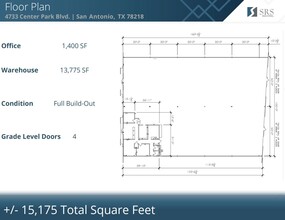 4727-4751 Center Park Blvd, San Antonio, TX en alquiler Plano de la planta- Imagen 1 de 1