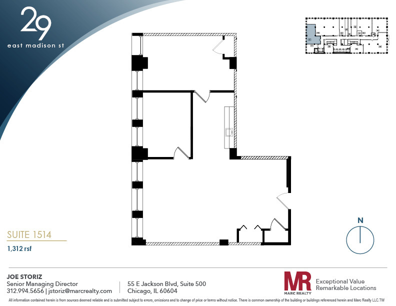 29 E Madison St, Chicago, IL en alquiler Plano de la planta- Imagen 1 de 7