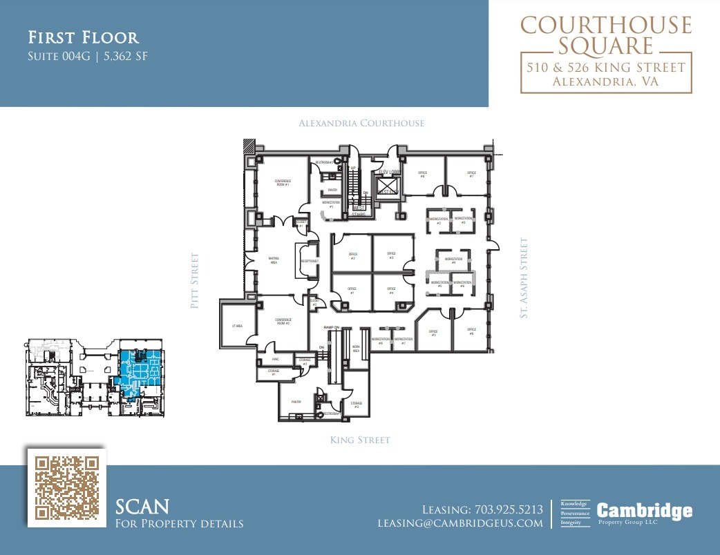 510-526 King St, Alexandria, VA en alquiler Plano de la planta- Imagen 1 de 1