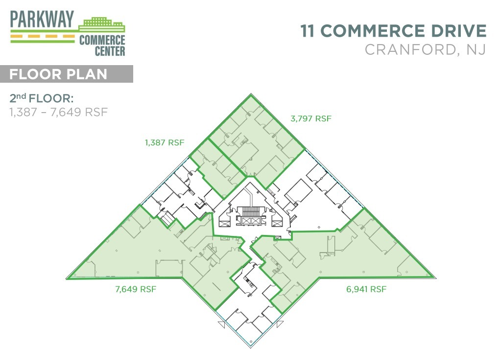 20 Commerce Dr, Cranford, NJ en alquiler Plano de la planta- Imagen 1 de 3