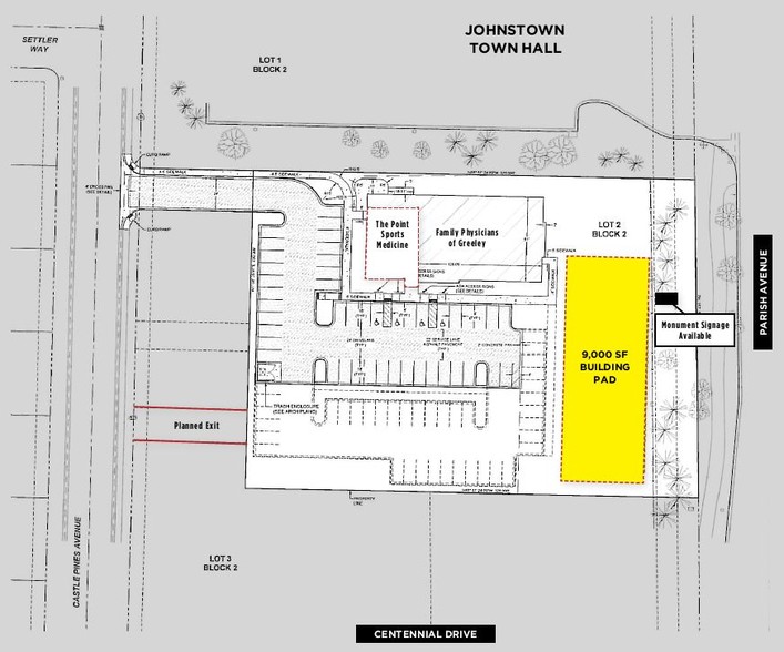 477 Castle Pine Ave, Johnstown, CO en venta - Plano del sitio - Imagen 2 de 3