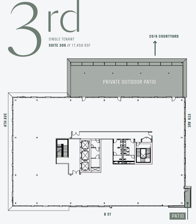 450 B St, San Diego, CA en alquiler Plano de la planta- Imagen 1 de 8