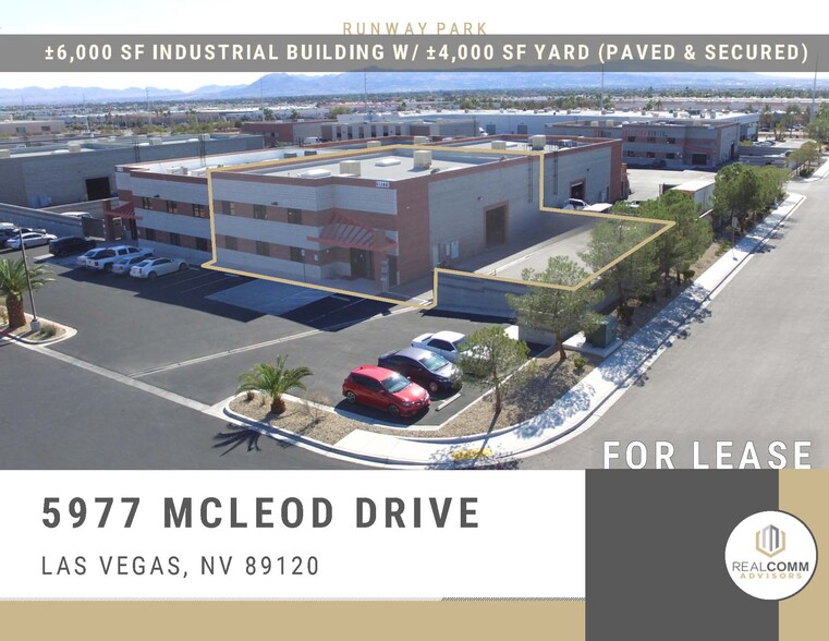 5977 McLeod Dr, Las Vegas, NV en alquiler - Foto del edificio - Imagen 1 de 4