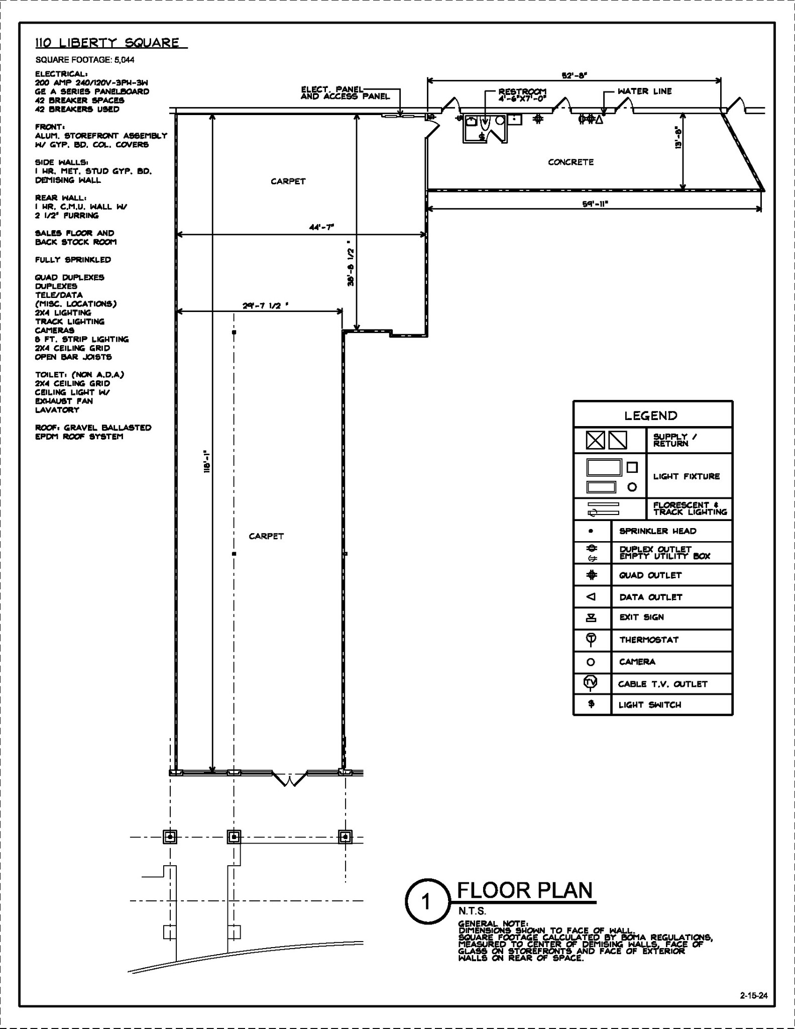 100-300 Liberty Sq, Hurricane, WV en alquiler Plano de la planta- Imagen 1 de 2