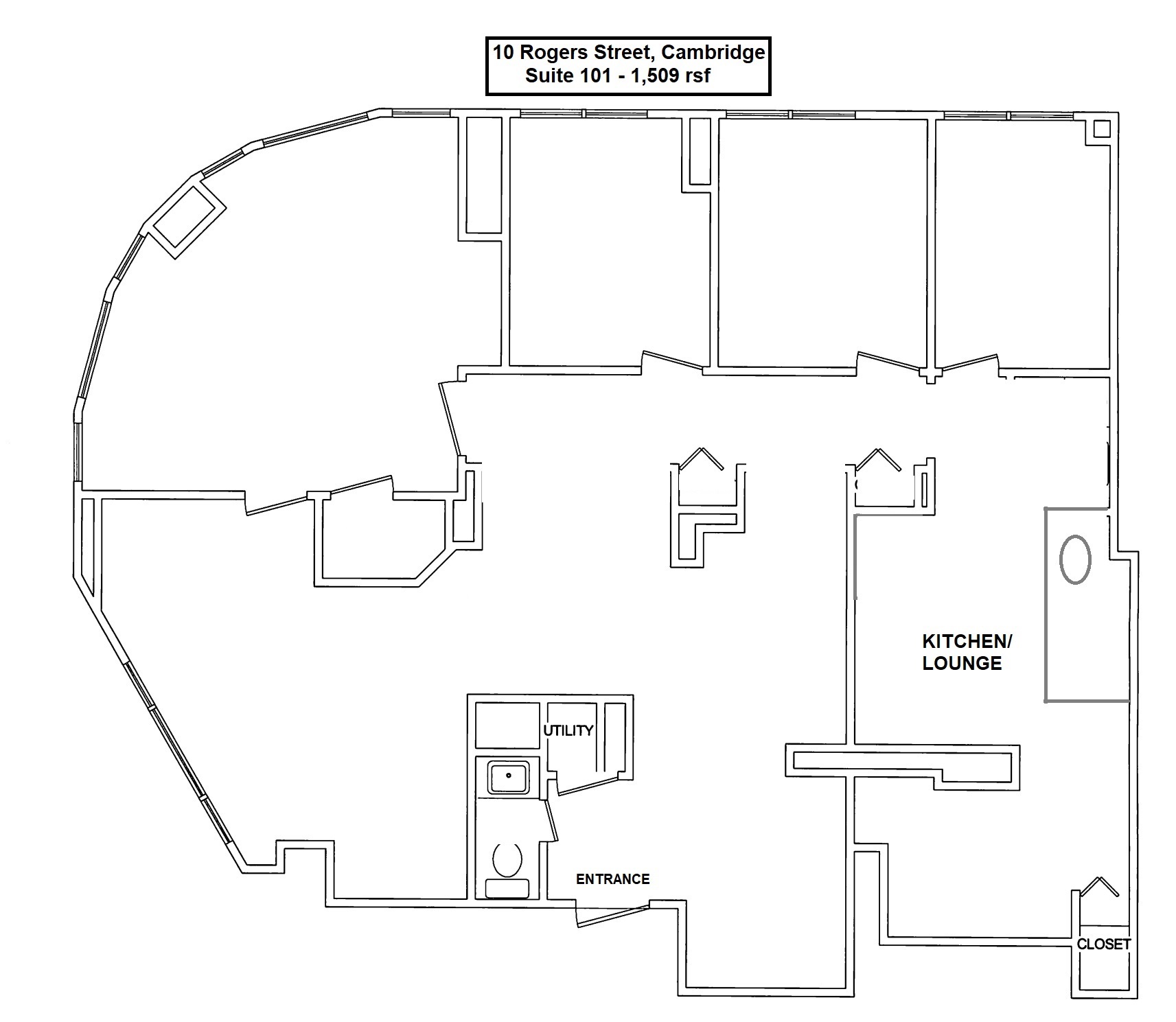 10 Rogers St, Cambridge, MA en alquiler Plano de la planta- Imagen 1 de 2