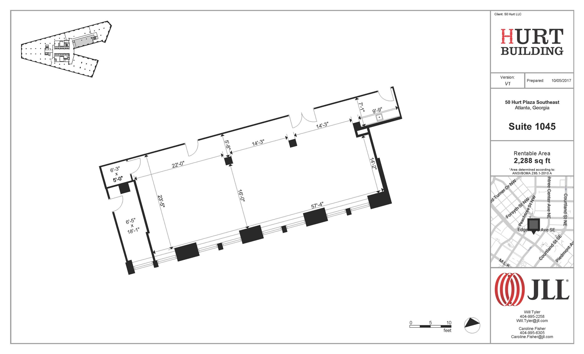 50 Hurt Plz SE, Atlanta, GA en alquiler Plano de la planta- Imagen 1 de 1