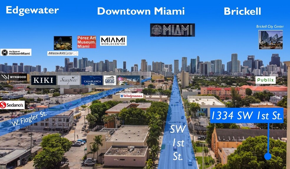 1334 SW 1st St, Miami, FL en venta - Vista aérea - Imagen 3 de 7