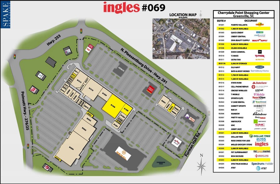 1494-1530 Poinsett Hwy, Greenville, SC en alquiler - Plano del sitio - Imagen 2 de 2