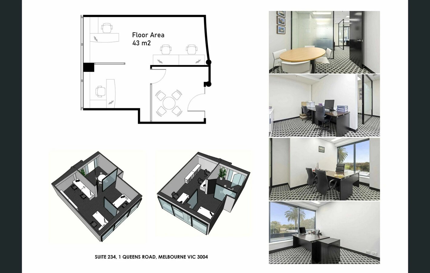 1 Queens Rd, Melbourne, VIC 3004 - Unidad 234 - - Plano de la planta - Image 2 of 5
