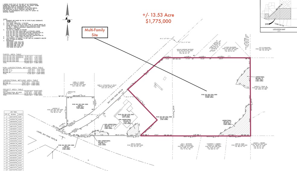 Bay Pines MF, Beaufort, SC en venta - Plano de solar - Imagen 1 de 1