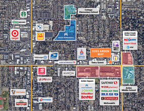 3355-3381 Arden Way, Sacramento, CA - VISTA AÉREA  vista de mapa