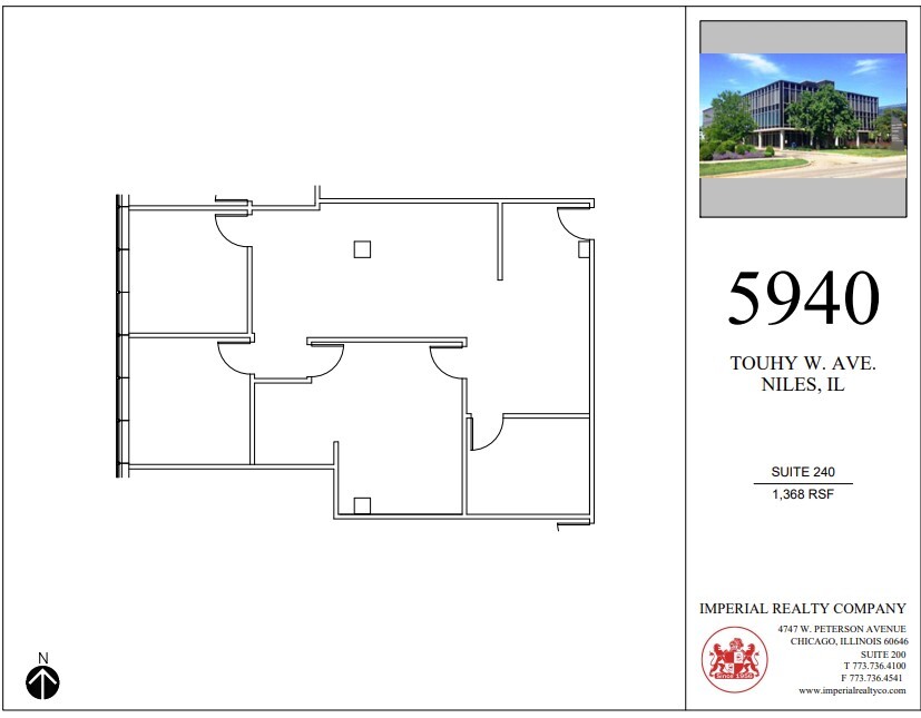 5940 W Touhy Ave, Niles, IL en alquiler Plano de la planta- Imagen 1 de 6