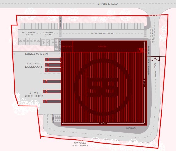 36 St. Peters Rd, Huntingdon en venta - Plano del sitio - Imagen 2 de 2