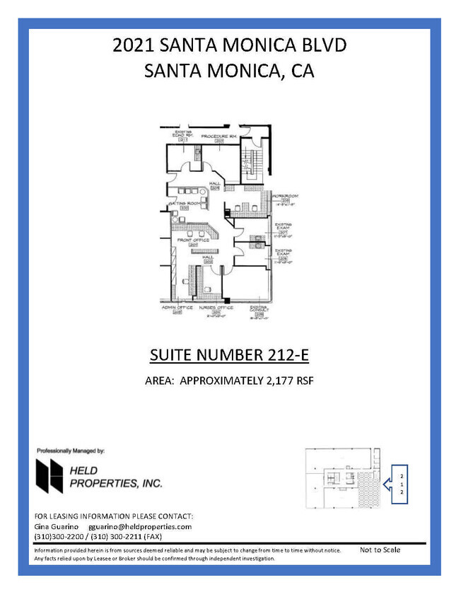 2021 Santa Monica Blvd, Santa Monica, CA en alquiler Plano de la planta- Imagen 1 de 1