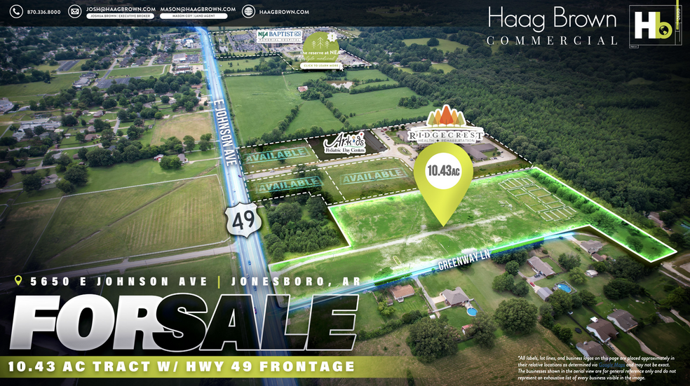 5650 Johnson ave, Jonesboro, AR en venta - Vista aérea - Imagen 1 de 5