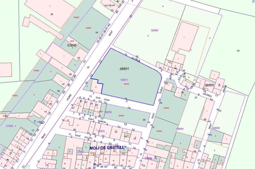 Carrer Afores, 2, Ulldecona, Tarragona en venta - Plano de solar - Imagen 3 de 4