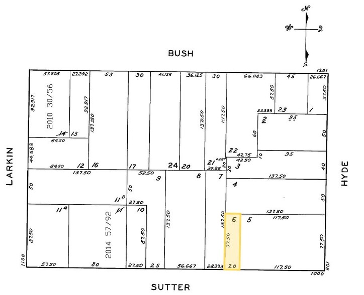 1006-1008 Sutter St, San Francisco, CA en venta - Plano de solar - Imagen 2 de 6