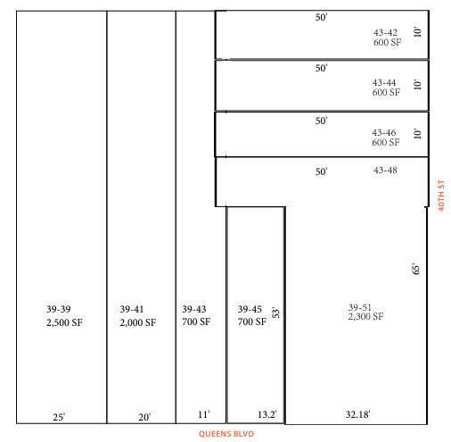 39-39 Queens Blvd, Long Island City, NY en alquiler Plano de la planta- Imagen 1 de 3