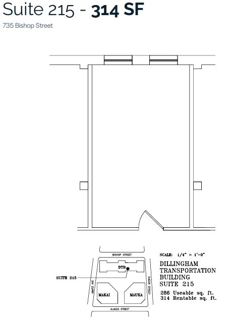 733 Bishop St, Honolulu, HI en alquiler Plano de la planta- Imagen 1 de 1