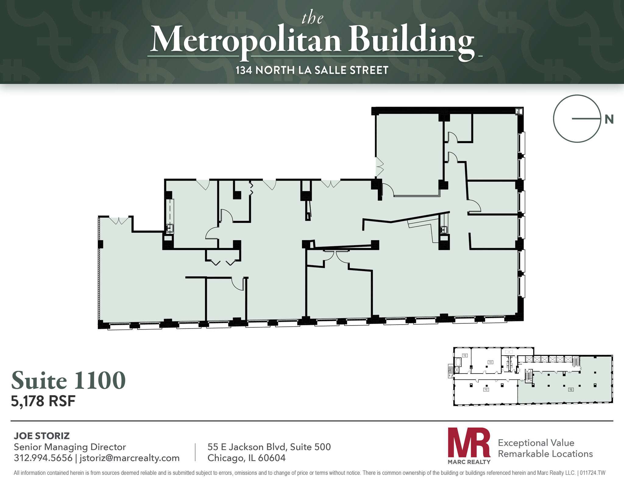 134 N LaSalle St, Chicago, IL en alquiler Plano de la planta- Imagen 1 de 16