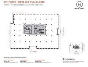 1850 M St NW, Washington, DC en alquiler Plano de planta tipo- Imagen 2 de 2